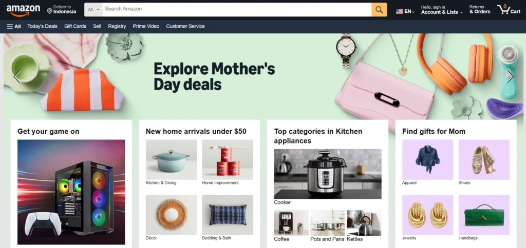 tampilan marketplace amazon