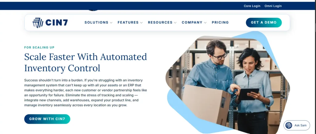 tampilan cin7 inventory