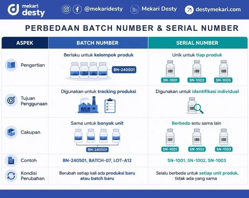 Perbedaan Batch Number dan Serial Number