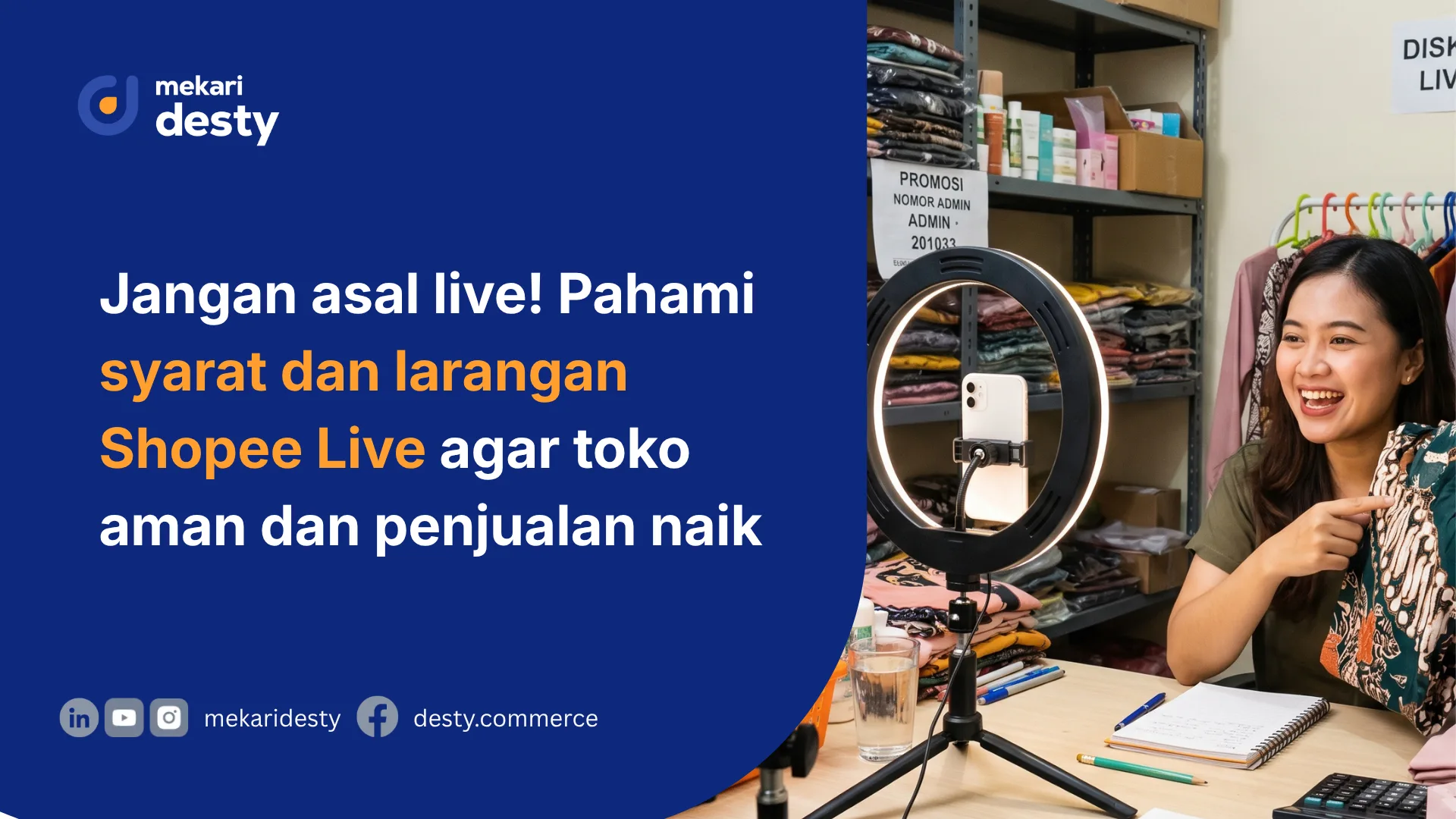 cara live di shopee