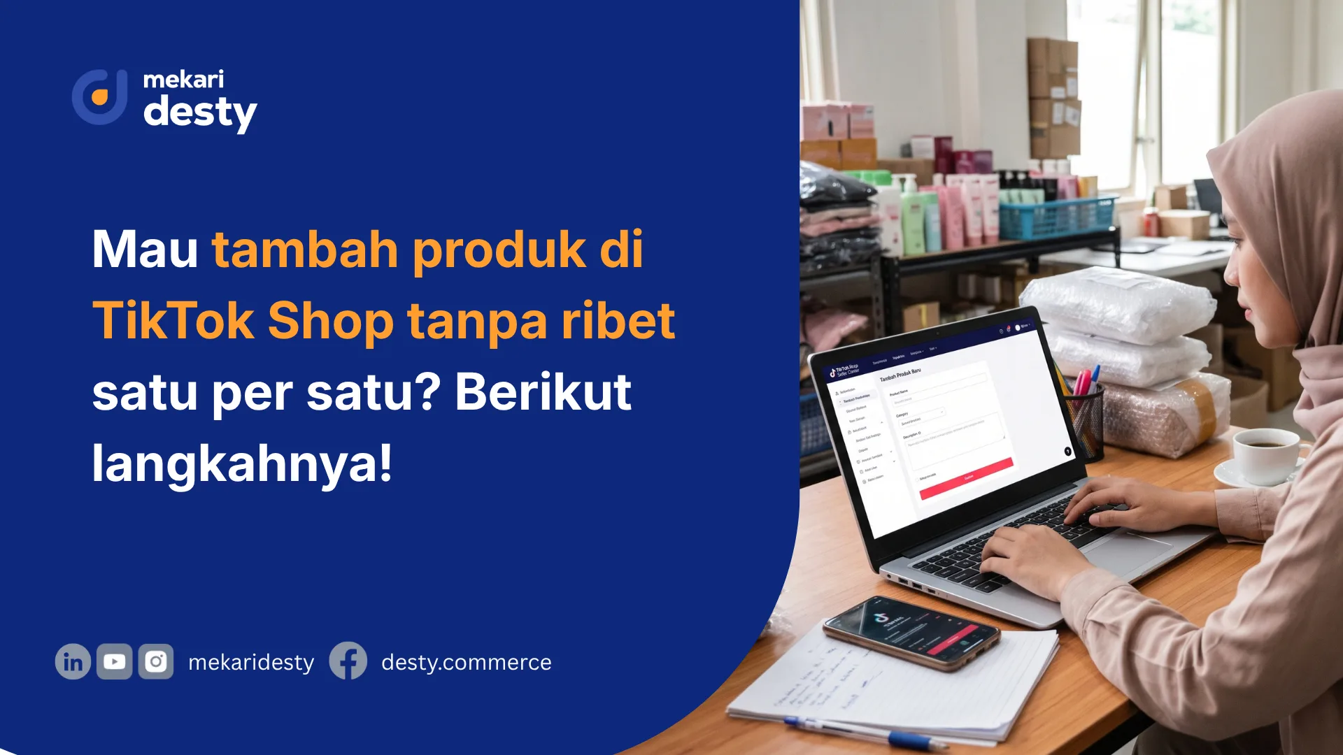 cara menambahkan produk di tiktok shop