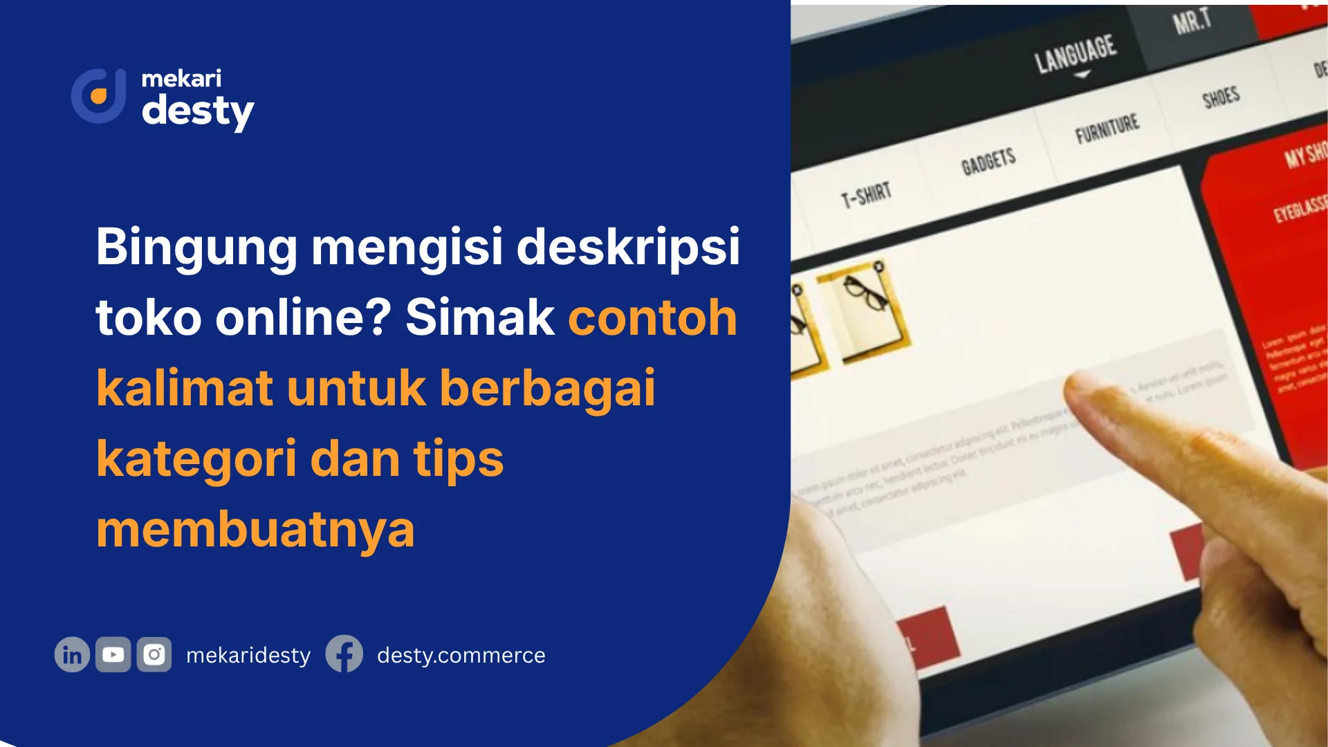 contoh kalimat deskripsi toko online